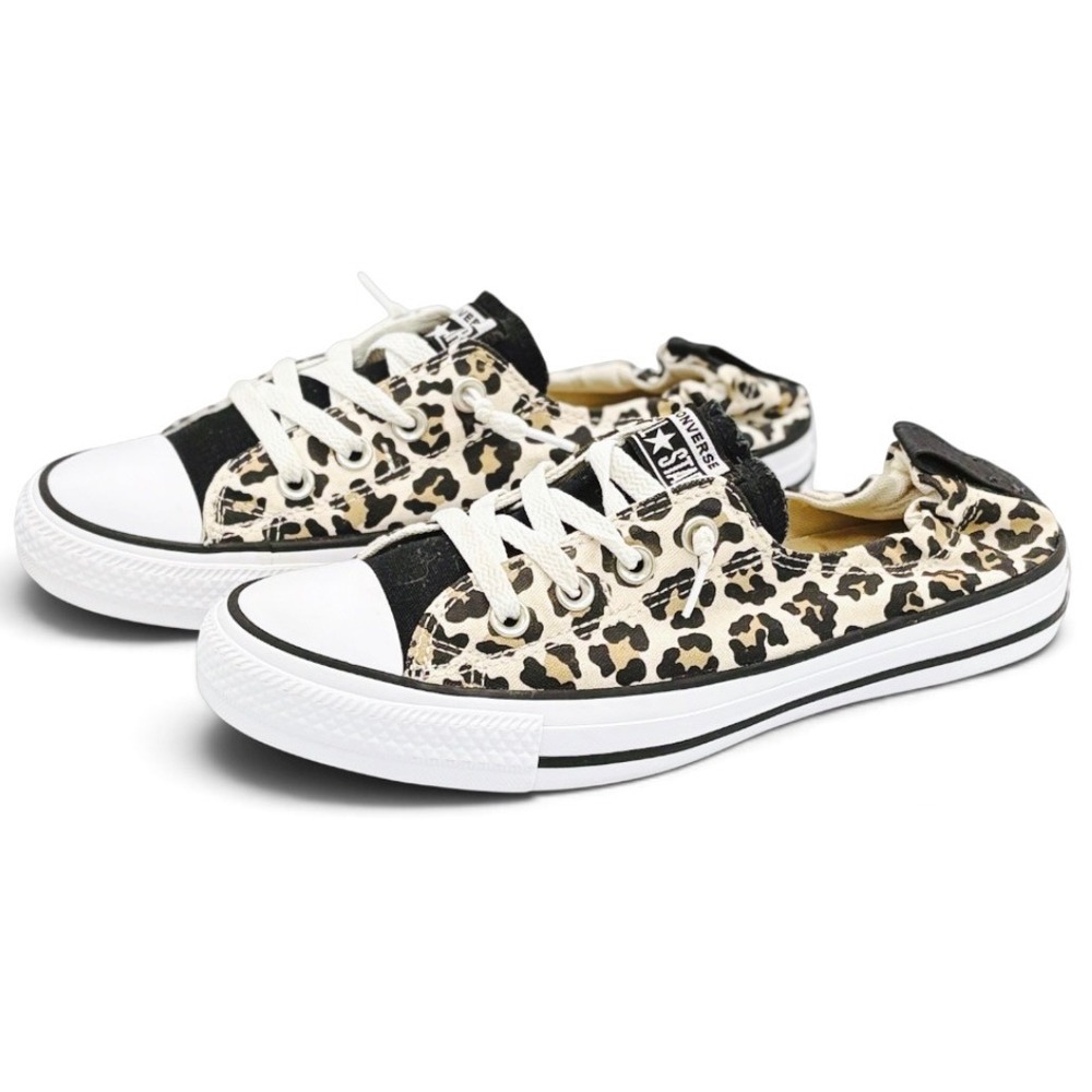 Converse Chuck Taylor All Star Shoreline Leopard Slip On Shoes Women's 9 571954F